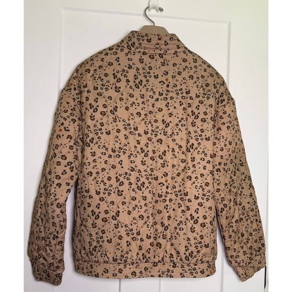 Saltwater Luxe Quilted Leopard Print Jacket Size MEDIUM Brown - Picture 2 of 14